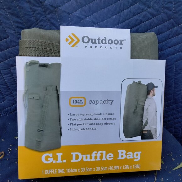 Outdoor Products G.I. Duffle Bag 104L Capacity Duffel Bag - Picture 1 of 3